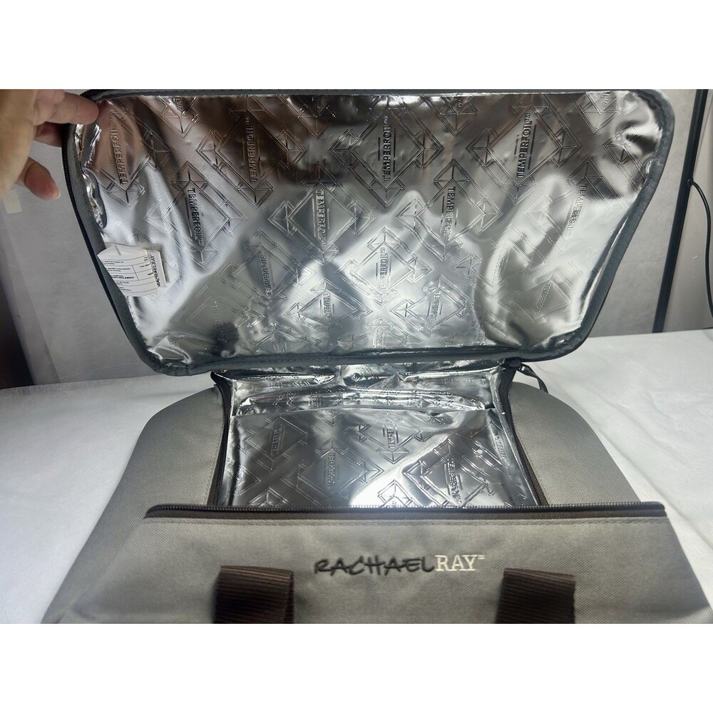 Rachael Ray Expandable Lasagna Lugger Carrier Gray Insulated Bag New - Picture 6 of 6